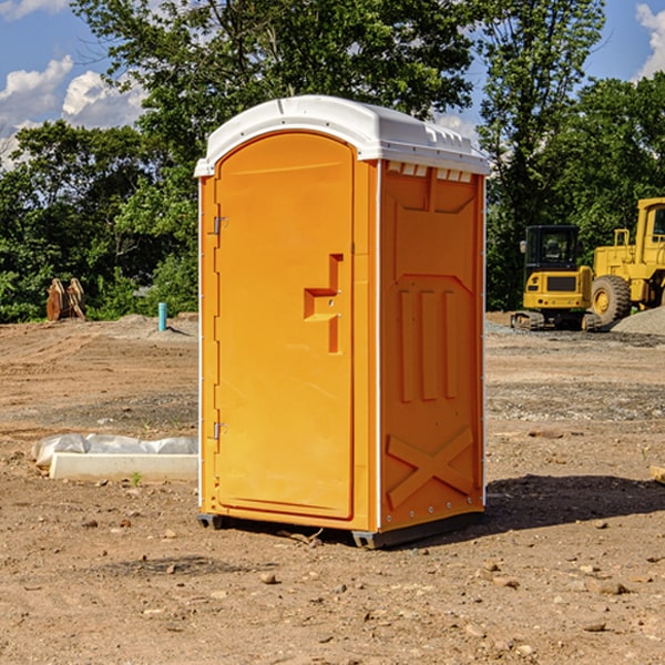 what is the maximum capacity for a single portable restroom in Chouteau OK